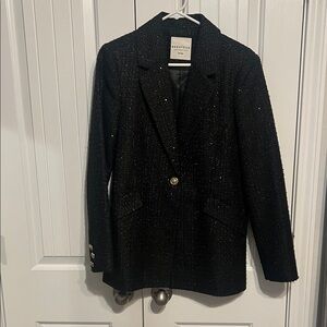 Bagatelle Women's Sparkling Black Blazer